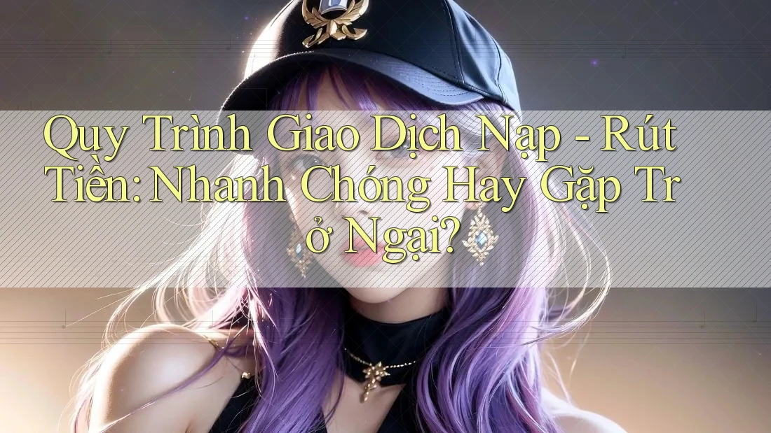 Quy Trình Giao Dịch Nạp - Rút Tiền: Nhanh Chóng Hay Gặp Trở Ngại?