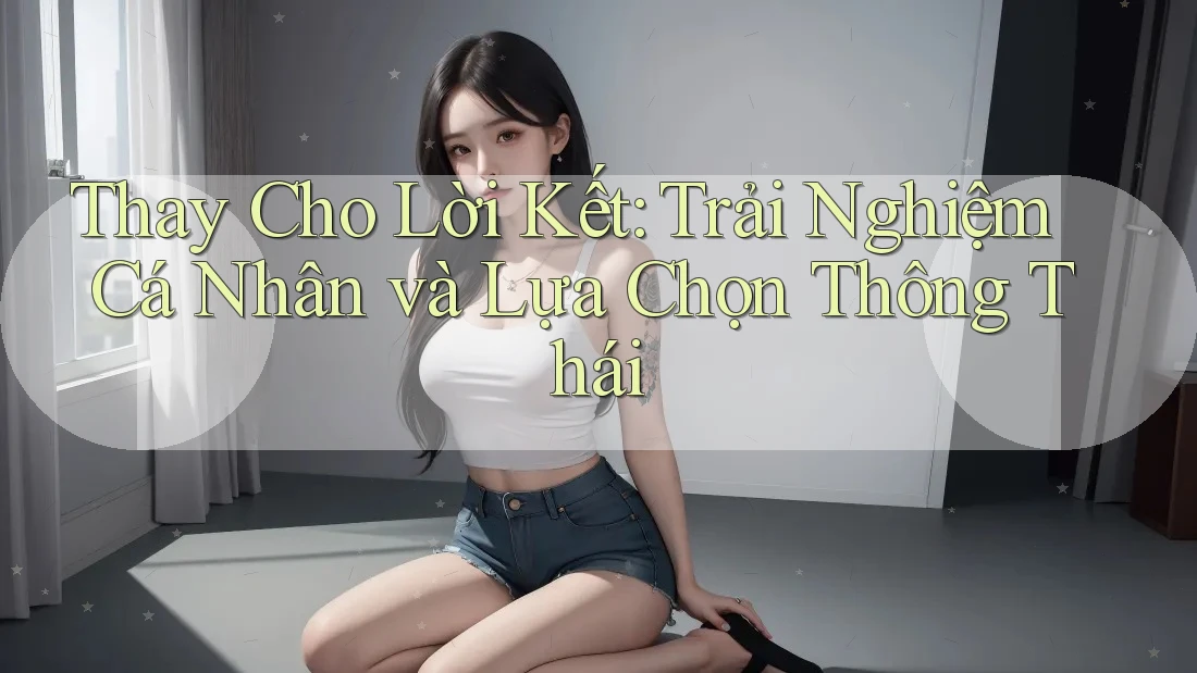 Thay Cho Lời Kết: Trải Nghiệm Cá Nhân và Lựa Chọn Thông Thái
